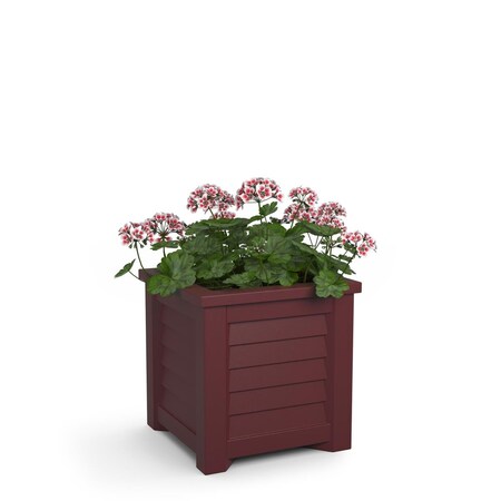 Lawnitator 16 in. Lakeland Square Planter - Cranberry Red LA3082727